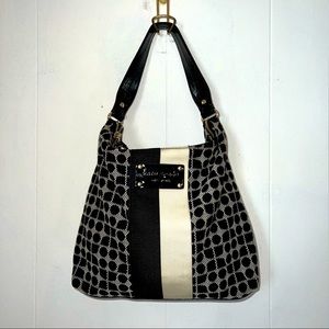 Kate Spade Vintage Dot Noel Joisan Black & Cream Shoulder Bag, Violet Interior